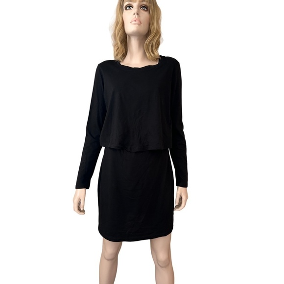 Nordstrom Socialite Dress Cut-Out midriff front Long Sleeve Mini Made in USA - Picture 5 of 13